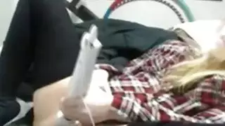 Little Emo Teen GF Plays with a Vibrator!