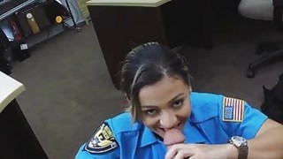 Hot Cop Sucking And Riding Dick In Back Office Of Pawn Shop