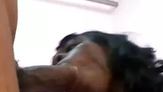 Cheating black preggo lifts leg and gets hairy pussy penetrated deep
